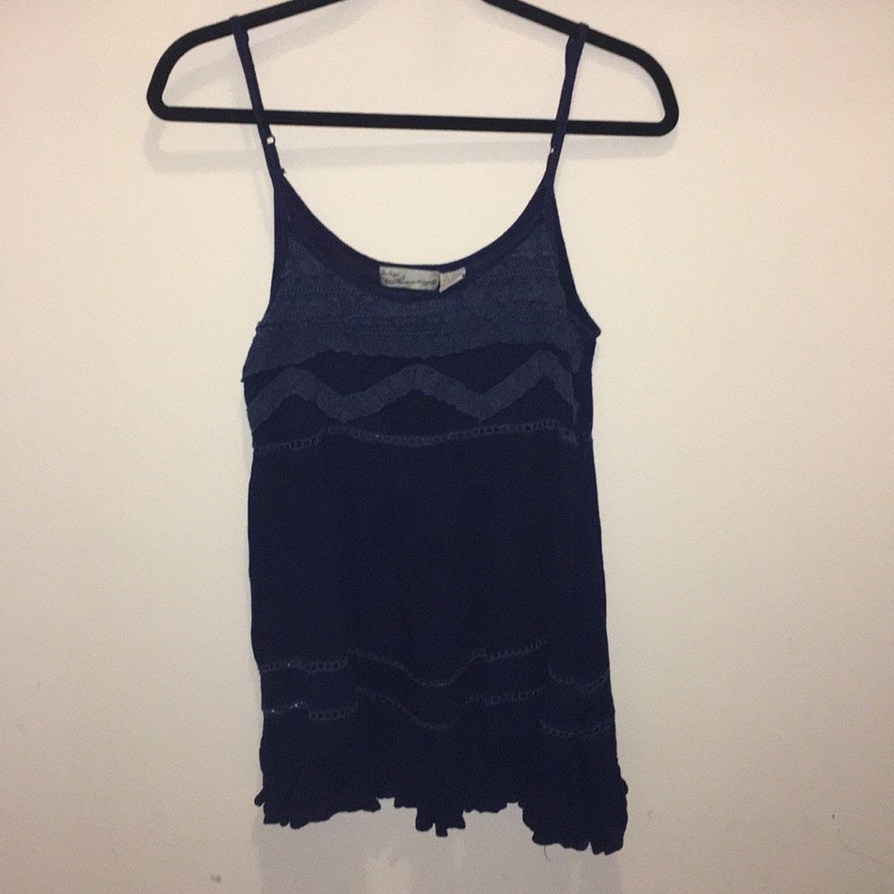 Vintage Havana navy blue shift dress